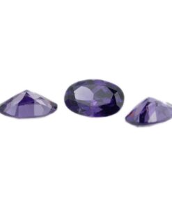 Loose Oval Cut Amethyst CZ Gemstone Cubic Zirconia February Birthstone Group Small