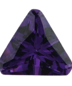 Loose Triangle Cut Amethyst CZ Gemstone Cubic Zirconia February Birthstone