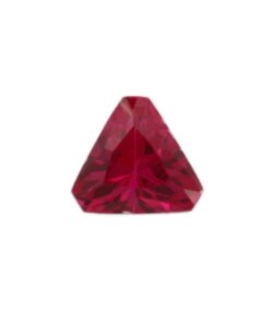 Loose Triangle Cut Ruby CZ Gemstone Cubic Zirconia July Birthstone Front 6