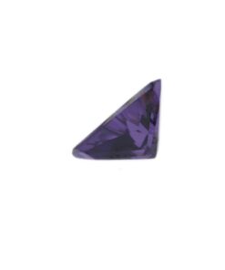 Loose Triangle Cut Amethyst CZ Gemstone Cubic Zirconia February Birthstone Side