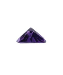 Loose Triangle Cut Amethyst CZ Gemstone Cubic Zirconia February Birthstone Back