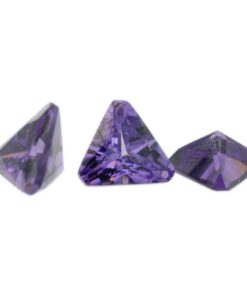 Loose Triangle Cut Amethyst CZ Gemstone Cubic Zirconia February Birthstone Group