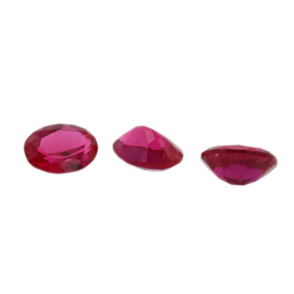 Loose Oval Cut Ruby CZ Gemstone Cubic Zirconia July Birthstone Group