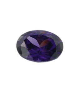 Loose Oval Cut Amethyst CZ Gemstone Cubic Zirconia February Birthstone Front