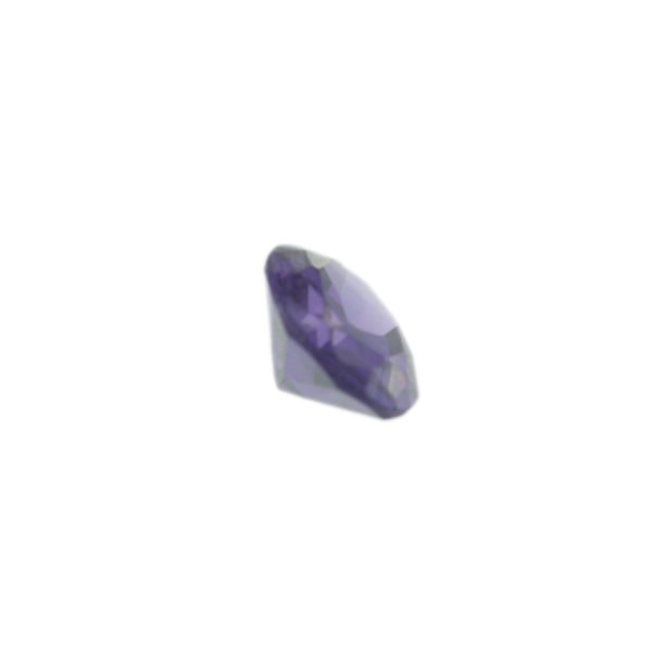 Loose Oval Cut Amethyst CZ Gemstone Cubic Zirconia February Birthstone Side