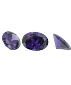 Loose Oval Cut Amethyst CZ Gemstone Cubic Zirconia February Birthstone Group