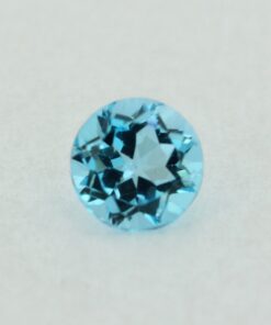 Loose Round Cut Genuine Natural Blue Topaz Gemstone Semi Precious November Birthstone Front M