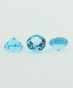 Loose Round Cut Genuine Natural Blue Topaz Gemstone Semi Precious November Birthstone Group M