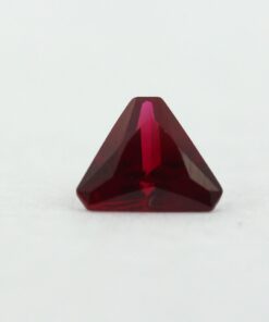 Loose Triangle Cut Garnet CZ Gemstone Cubic Zirconia January Birthstone Front