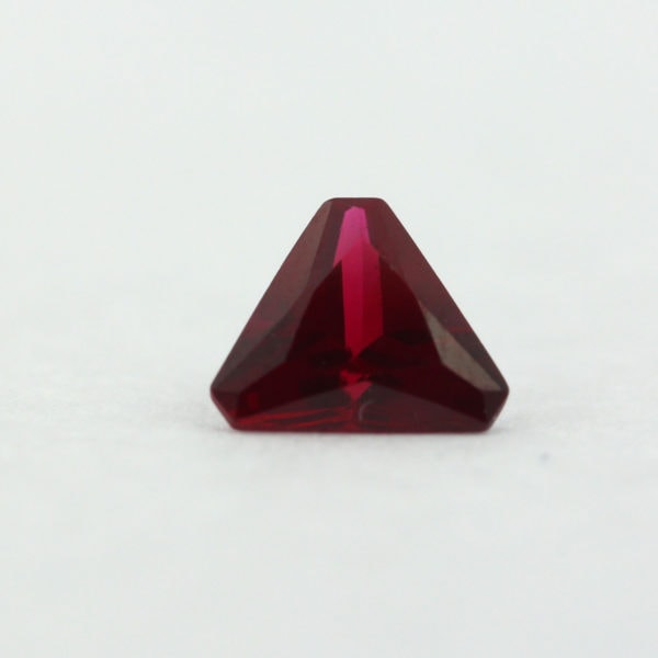 Loose Triangle Cut Garnet CZ Gemstone Cubic Zirconia January Birthstone Front