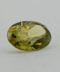 Loose Oval Cut Peridot CZ Gemstone Cubic Zirconia August Birthstone Back Small