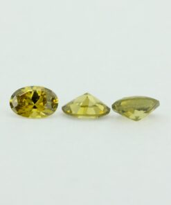 Loose Oval Cut Peridot CZ Gemstone Cubic Zirconia August Birthstone Group Small