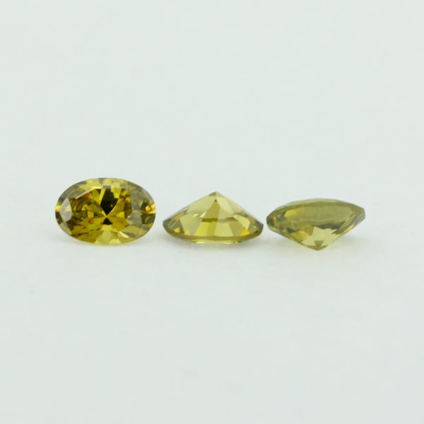 Loose Oval Cut Peridot CZ Gemstone Cubic Zirconia August Birthstone Group Small