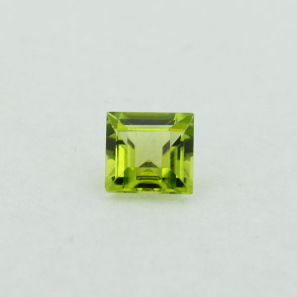 Loose Princess Cut Genuine Natural Peridot Gemstone Semi Precious August Birthstone Front