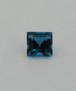 Loose Princess Cut Genuine Natural Blue Zircon Gemstone Semi Precious December Birthstone Front