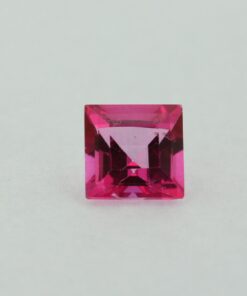 Loose Princess Cut Genuine Natural Pink Topaz Gemstone Semi Precious October Birthstone Front