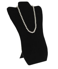 Extra Large Black Velvet Necklace Chain Jewelry Display Holder Padded Neckform Easel Stand