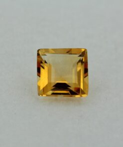 Loose Princess Cut Genuine Natural Citrine Gemstone Semi Precious November Birthstone Front