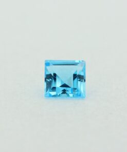 Loose Princess Cut Genuine Natural Blue Topaz Gemstone Semi Precious November Birthstone Front