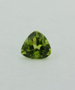 Loose Trillion Cut Genuine Natural Peridot Gemstone Semi Precious August Birthstone Front