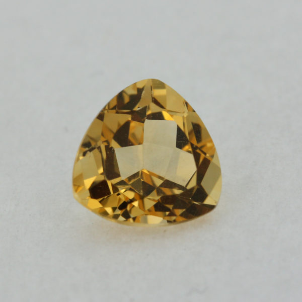 Loose Trillion Cut Genuine Natural Citrine Gemstone Semi Precious November Birthstone Front