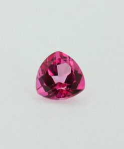 Loose Trillion Cut Genuine Natural Pink Topaz Gemstone Semi Precious October Birthstone Front