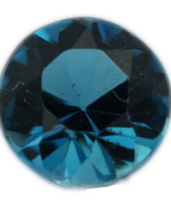 Loose Round Cut Genuine Natural Blue Zircon Gemstone Semi Precious December Birthstone