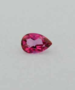 Loose Pear Cut Genuine Natural Pink Topaz Gemstone Semi Precious October Birthstone Front