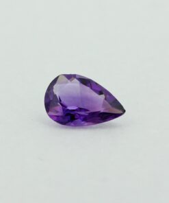 Loose Pear Cut Genuine Natural Amethyst Gemstone Semi Precious February Birthstone Front