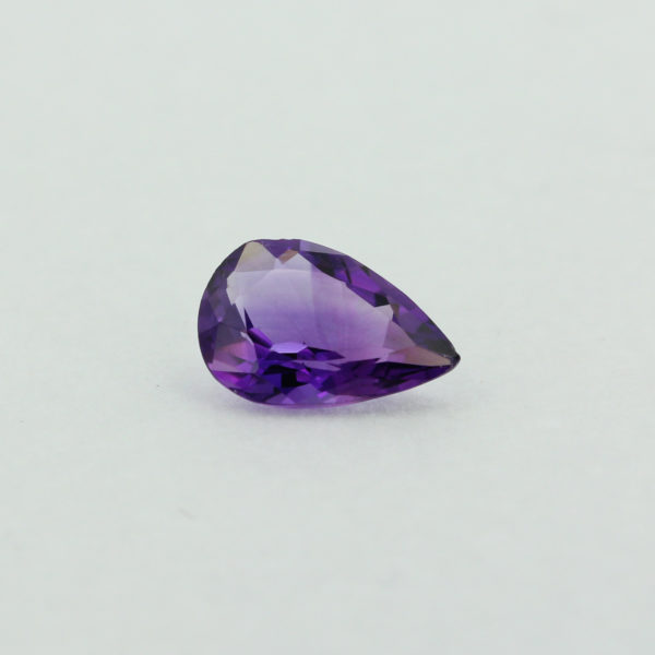 Loose Pear Cut Genuine Natural Amethyst Gemstone Semi Precious February Birthstone Front