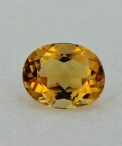 Loose Oval Cut Genuine Natural Citrine Gemstone Semi Precious November Birthstone Front