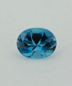 Loose Oval Cut Genuine Natural Blue Zircon Gemstone Semi Precious December Birthstone Front