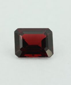 Loose Emerald Cut Genuine Natural Garnet Gemstone Semi Precious January Birthstone Front