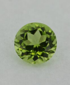 Loose Round Cut Genuine Natural Peridot Gemstone Semi Precious August Birthstone Front