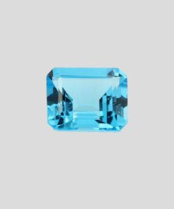 Loose Emerald Cut Genuine Natural Blue Topaz Gemstone Semi Precious November Birthstone Front