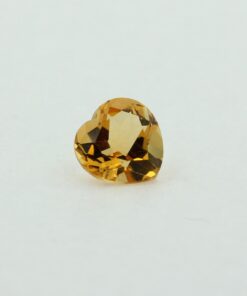 Loose Heart Shape Genuine Natural Citrine Gemstone Semi Precious November Birthstone Front