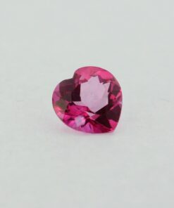 Loose Heart Shape Genuine Natural Pink Topaz Gemstone Semi Precious October Birthstone Front