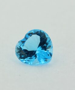 Loose Heart Shape Genuine Natural Blue Topaz Gemstone Semi Precious November Birthstone Front