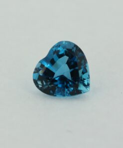 Loose Heart Shape Genuine Natural Blue Zircon Gemstone Semi Precious December Birthstone Front