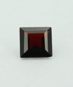 Loose Princess Cut Genuine Natural Garnet Gemstone Semi Precious January Birthstone Front