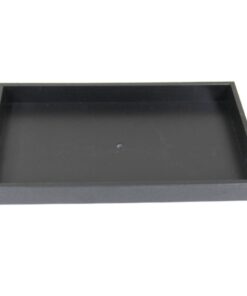 Tall Black Plastic Tray Full Size Stackable Tray For Jewelry Rings Chains Bracelets