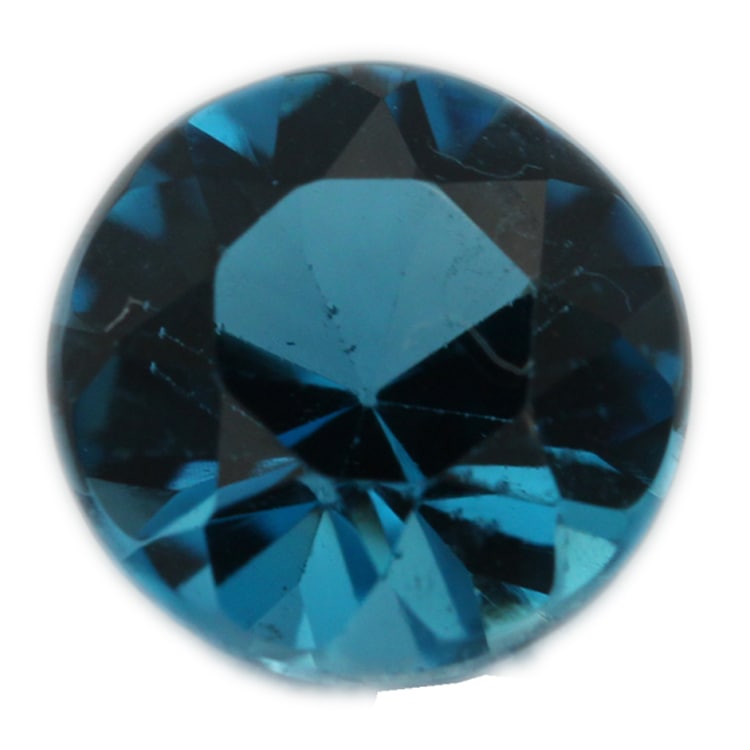 Loose Round Cut Genuine Natural Blue Zircon Gemstone Semi Precious