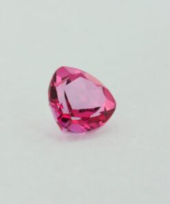 Loose Trillion Cut Genuine Natural Pink Topaz Gemstone Semi Precious October Birthstone Side