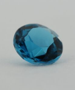 Loose Round Cut Genuine Natural Blue Zircon Gemstone Semi Precious December Birthstone Side