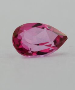 Loose Pear Cut Genuine Natural Pink Topaz Gemstone Semi Precious October Birthstone Side