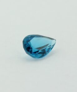 Loose Pear Cut Genuine Natural Blue Zircon Gemstone Semi Precious December Birthstone Side