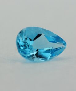 Loose Pear Cut Genuine Natural Blue Topaz Gemstone Semi Precious November Birthstone Side