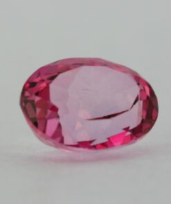 Loose Oval Cut Genuine Natural Pink Topaz Gemstone Semi Precious October Birthstone Side