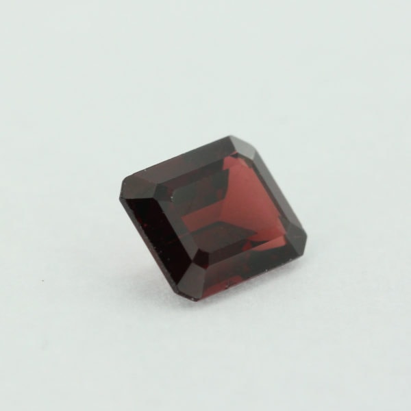 Loose Emerald Cut Genuine Natural Garnet Gemstone Semi Precious January Birthstone Side