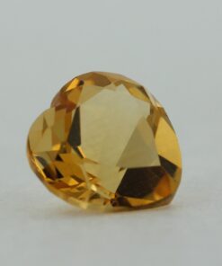 Loose Heart Shape Genuine Natural Citrine Gemstone Semi Precious November Birthstone Side